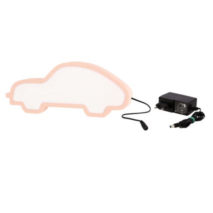 LED Vaikiška stalinė lemputė CAR LED/11W/230V rožinė