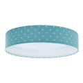 LED Vaikiškas lubinis šviestuvas GALAXY KIDS LED/24W/230V žvaigždutės turkio/baltos spalvos