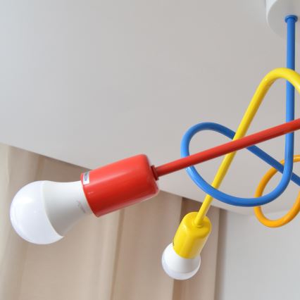LED Vaikiškas paviršinis šviestuvas OXFORD 5xE27/15W/230V