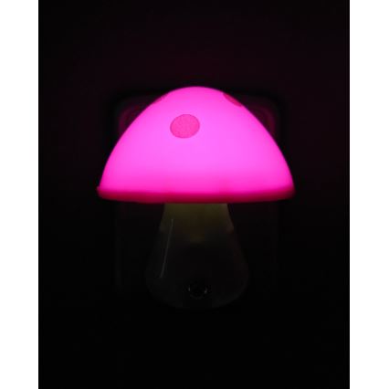 LED vaikiškas naktinis šviestuvas su prieblandos jutikliu LED/0,5W/230V Musmirė