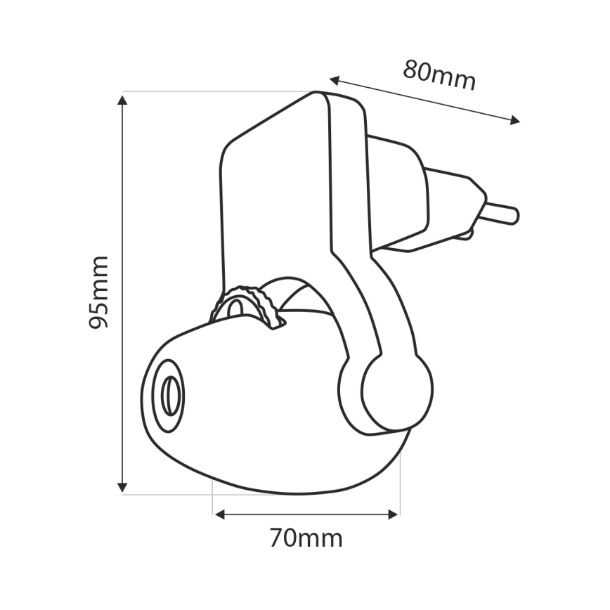 LED vaikiškas naktinis šviestuvas su projektoriumi LED/0,5W/230V žalia