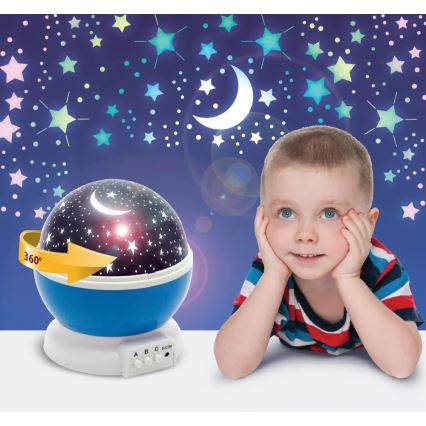 LED Vaikiškas projektorius 4W/5V/4xAAA