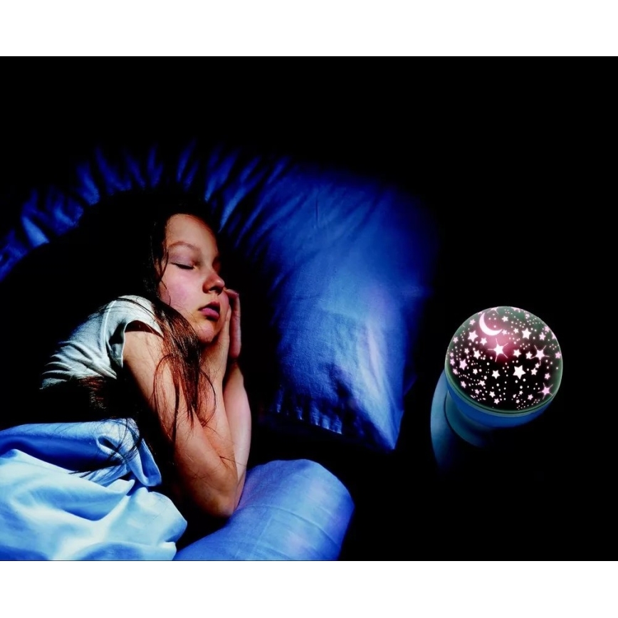 LED Vaikiškas projektorius 4W/5V/4xAAA