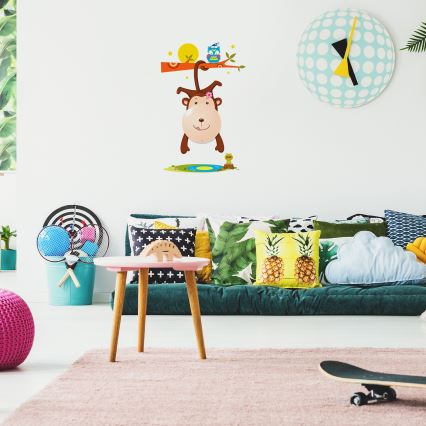 LED vaikiškas sieninis šviestuvas MONKEY LED/0,6W/3xAAA