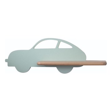 LED Vaikiškas sieninis šviestuvas su lentynėle CAR LED/5W/230V žalia/medis,