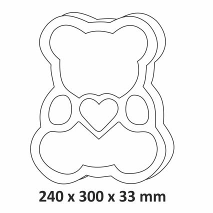 LED vaikiškas šviestuvas LED/2xAA mėlyna meška