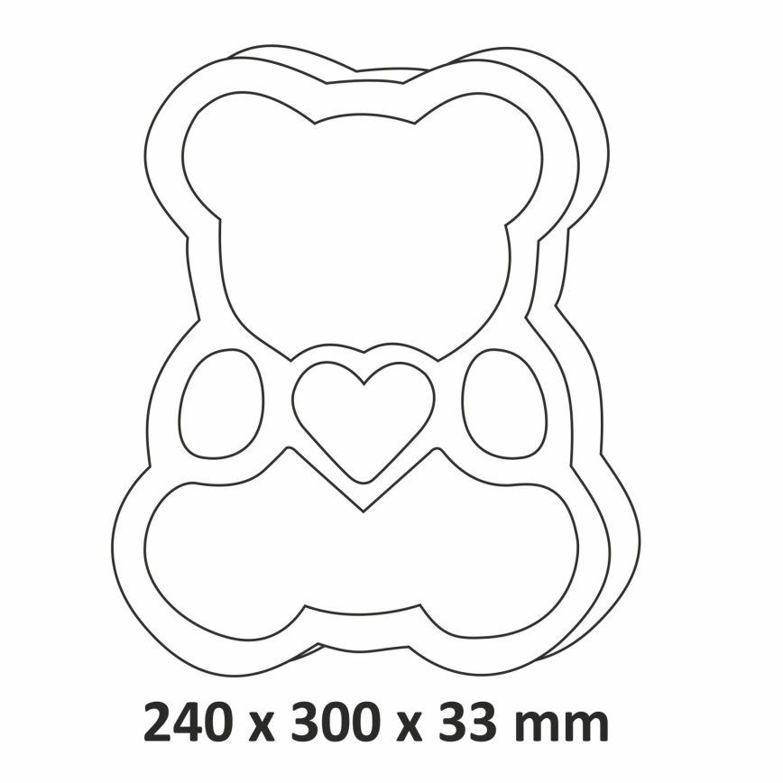 LED vaikiškas šviestuvas LED/2xAA mėlyna meška