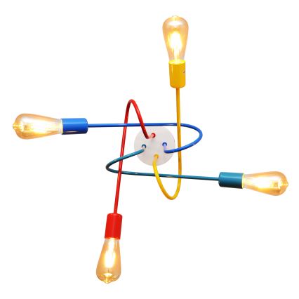 LED Vaikiškas tvirtinamas sietynas OXFORD 4xE27/10W/230V