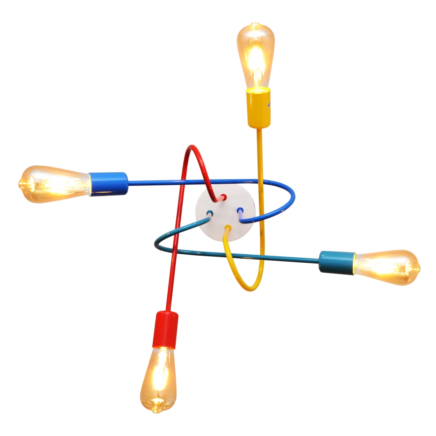 LED Vaikiškas tvirtinamas sietynas OXFORD 4xE27/10W/230V