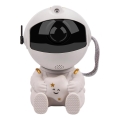 LED vaikų projektorius 230V astronautas 12,5 cm + nuotolinis valdymas
