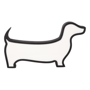 LED Vaikų stalinė lempa DOG LED/12W/230V juoda