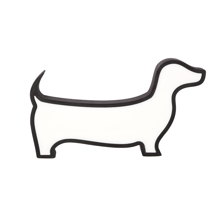LED Vaikų stalinė lempa DOG LED/12W/230V juoda