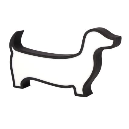 LED Vaikų stalinė lempa DOG LED/12W/230V juoda