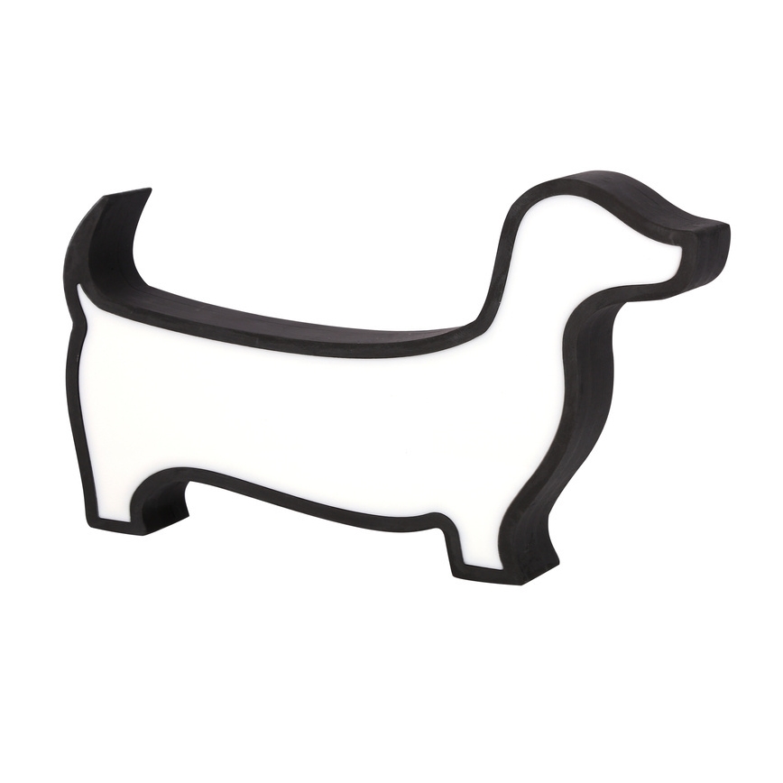 LED Vaikų stalinė lempa DOG LED/12W/230V juoda