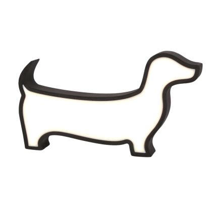LED Vaikų stalinė lempa DOG LED/12W/230V juoda