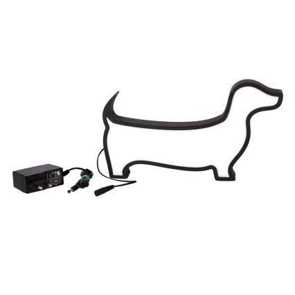 LED Vaikų stalinė lempa DOG LED/12W/230V juoda