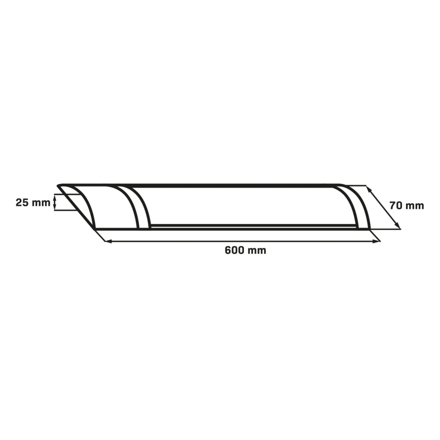LED vamzdinis šviestuvas LED/18W/230V 4000K 60 cm juodas