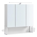 LED veidrodinė vonios spintelė SKY 70x70x16 cm 230V balta
