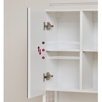 LED veidrodinė vonios spintelė SKY 70x70x16 cm 230V balta