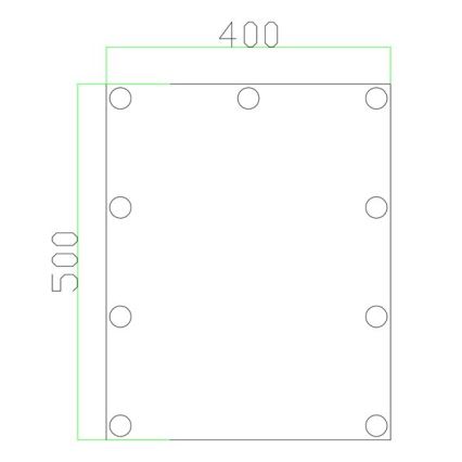 LED Veidrodis Su apšvietimas 9xLED/1W/230V 3000/4000/6000K 50x40 cm IP44