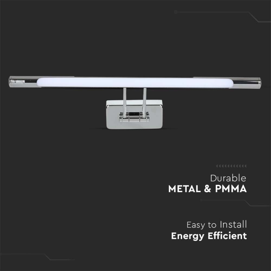 LED veidrodžio apšvietimas LED/9W/230V 3000K 50cm blizgus chromas