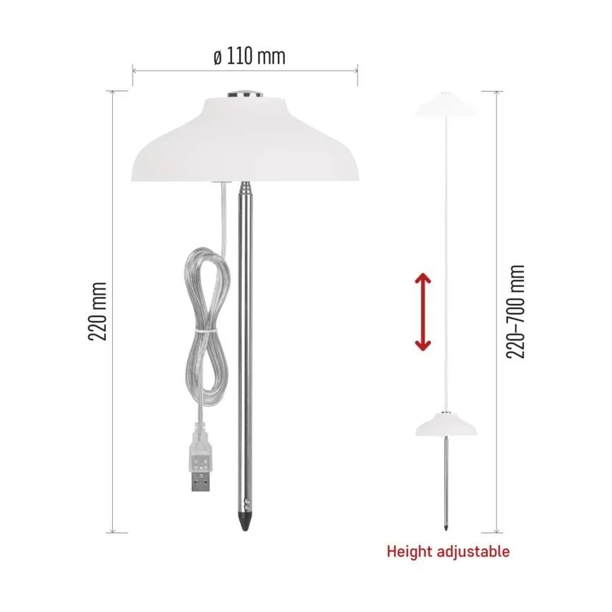 LED vidaus lempa augalų auginimui GROW LED/5W/5V