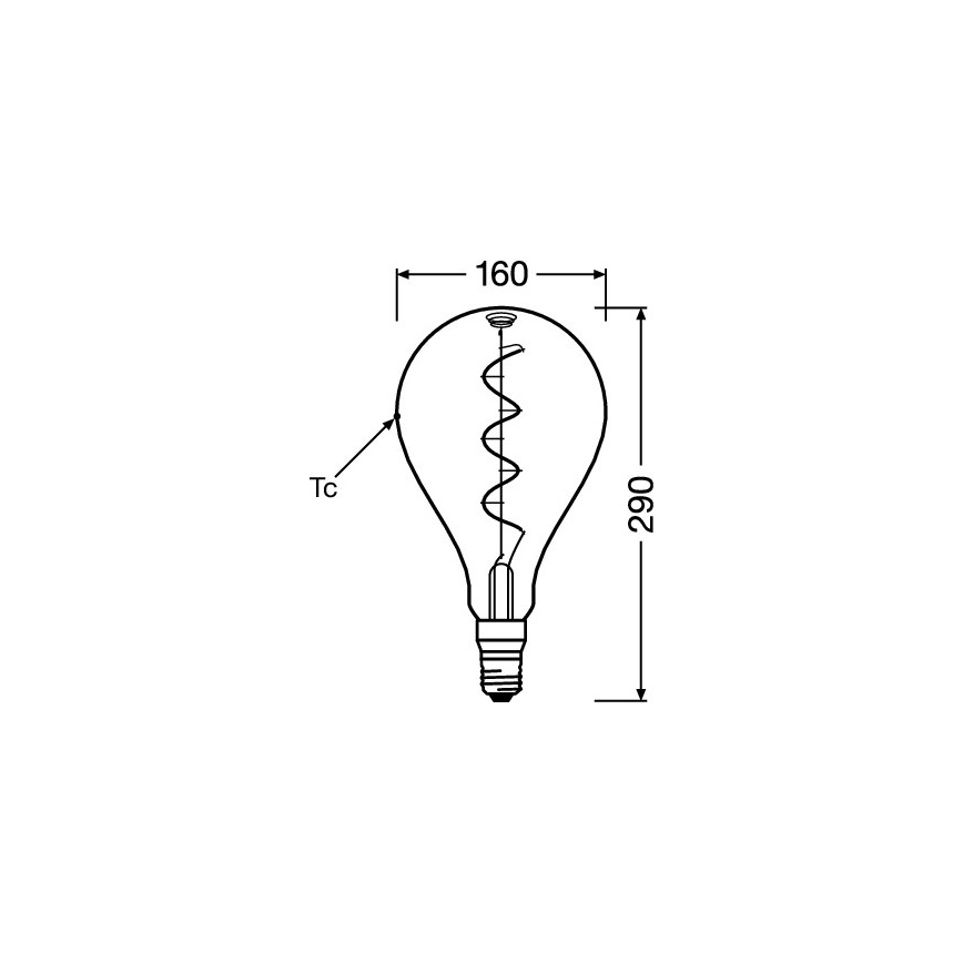 LED vintažinė filamento lemputė E27/4W/230V 1800K - Osram