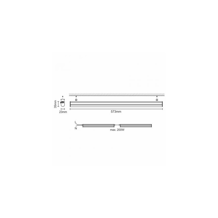 LED Virtuvės po spintele šviestuvas LED/9W/230V 4000K