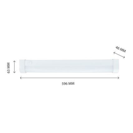 LED virtuvės šviestuvas, kabinamas po spintele AQUATICA LED/15W/230V 6000K IP44