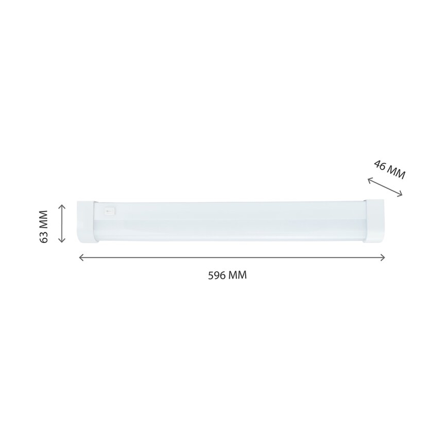 LED virtuvės šviestuvas, kabinamas po spintele AQUATICA LED/15W/230V 6000K IP44