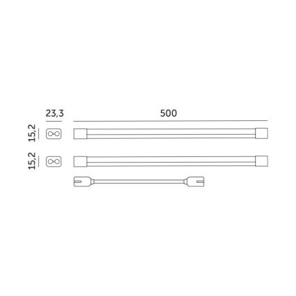 LED virtuvės šviestuvas, kabinamas po spintele augalams auginti GROWLY 2xLED/8,5W/230V balta