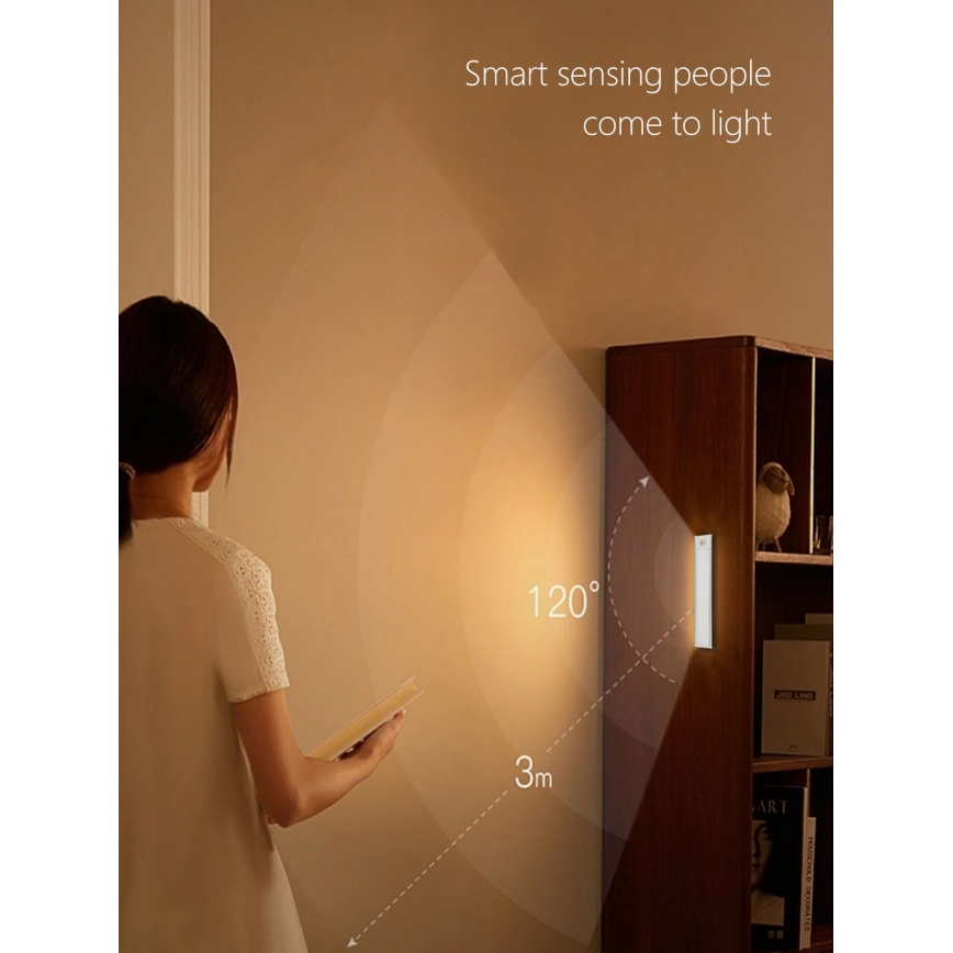 LED virtuvės šviestuvas, kabinamas po spintele CABINET-4 su PIR jutikliu LED/1,5W/230V 1100mAh 4000K