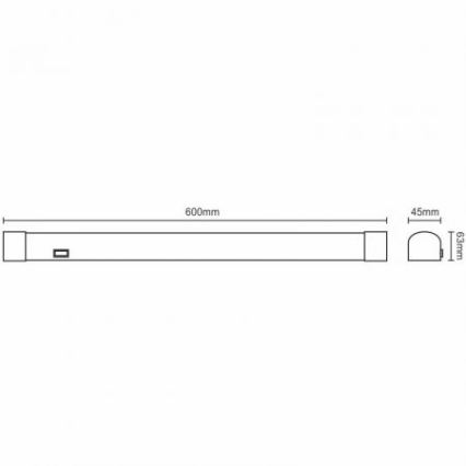 LED virtuvės šviestuvas, kabinamas po spintele LED/15W/230V 4000K IP44