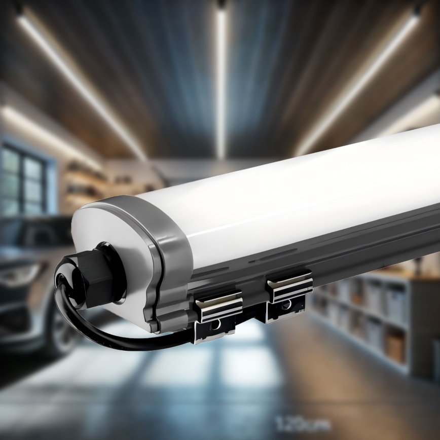LED virtuvės šviestuvas, kabinamas po spintele LED/60W/230V 6000K 120 cm IP65 juoda