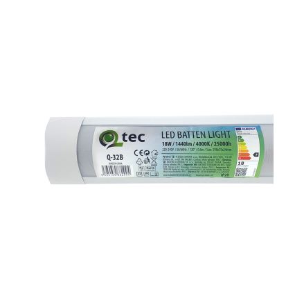 LED virtuvės šviestuvas, kabinamas po spintele QTEC LED/18W/230V 60 cm balta