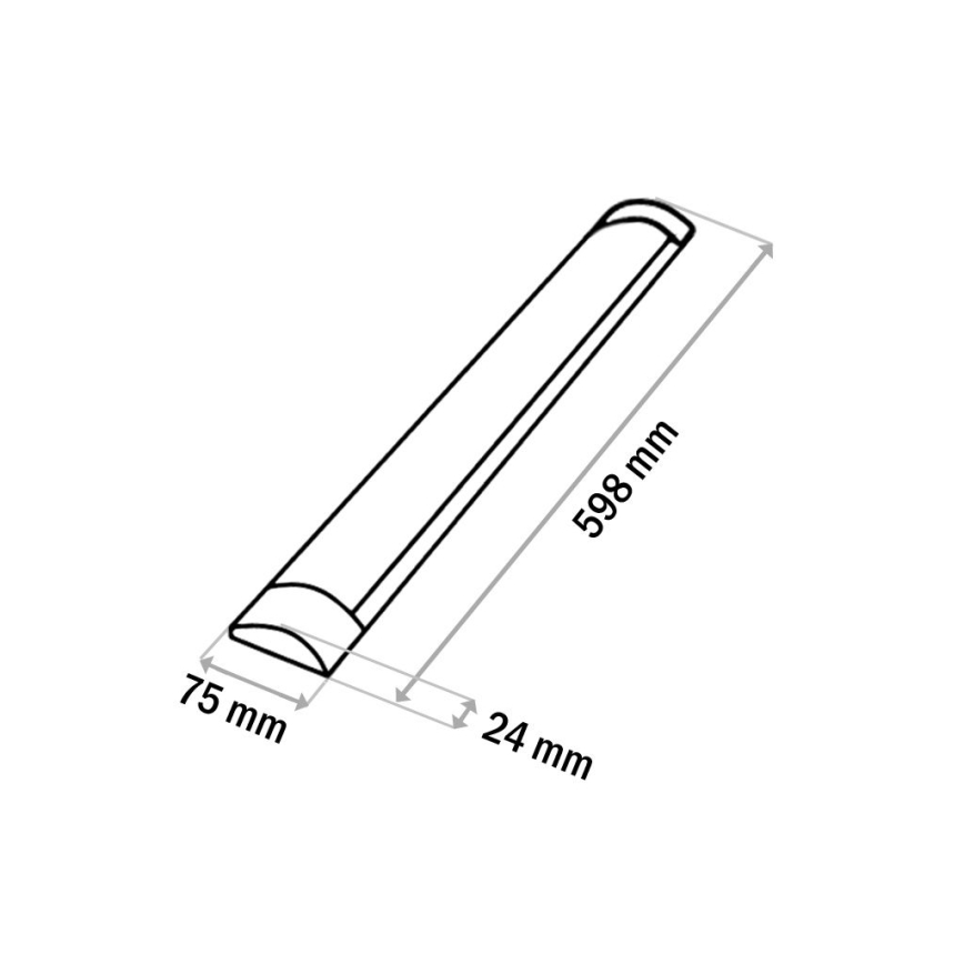 LED virtuvės šviestuvas, kabinamas po spintele QTEC LED/18W/230V 60 cm juoda