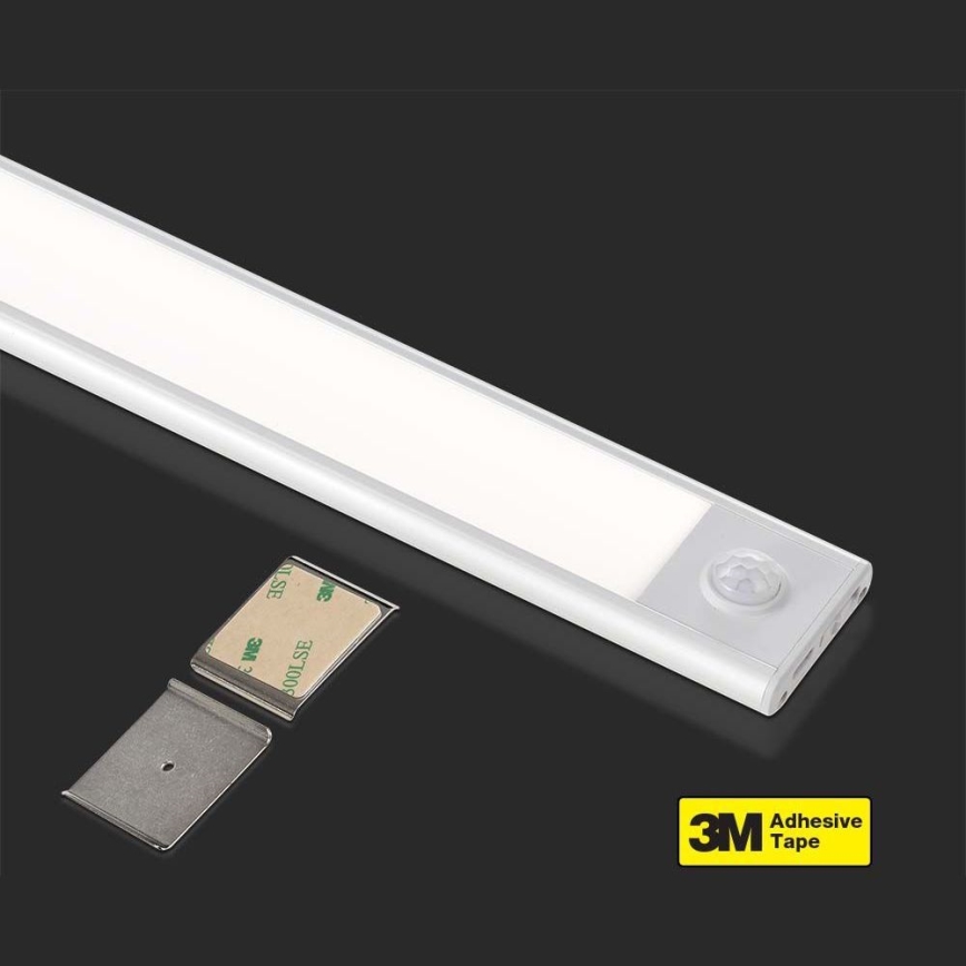 LED virtuvės šviestuvas, kabinamas po spintele su jutikliu LED/2,5W/5V 3000 mAh 3000K