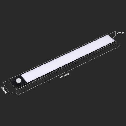 LED virtuvės šviestuvas, kabinamas po spintele su jutikliu LED/2W/5V 4000K 2200 mAh