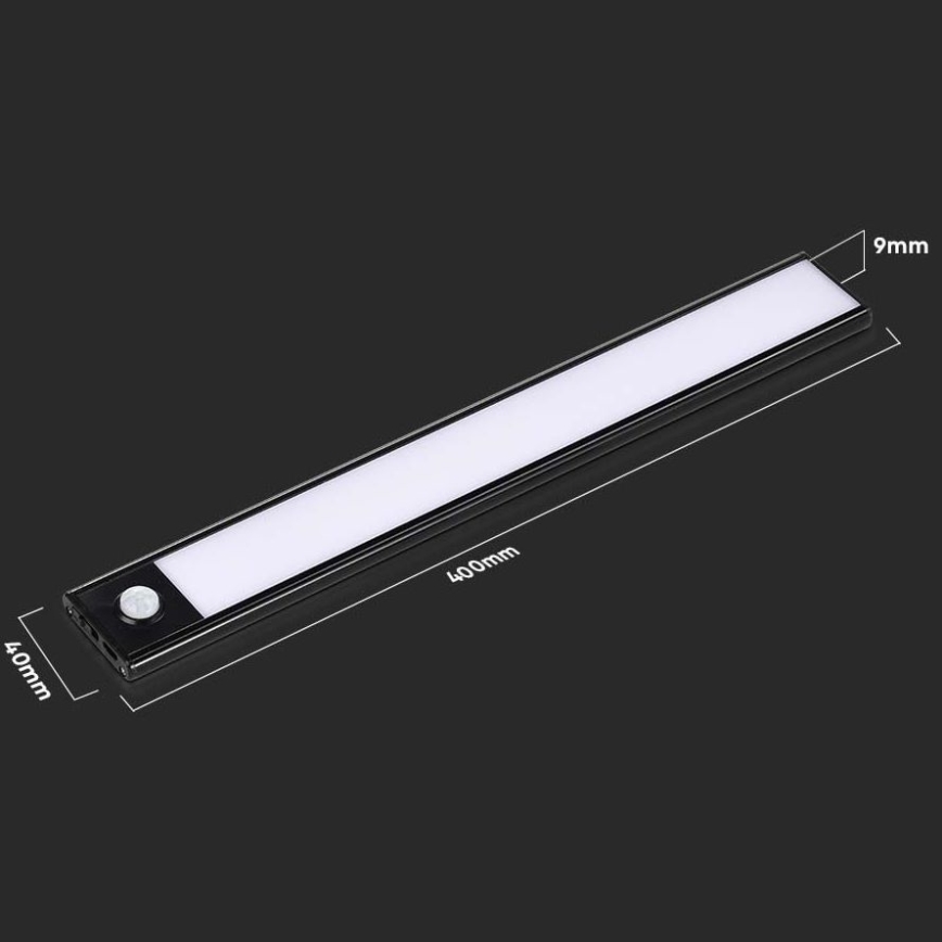 LED virtuvės šviestuvas, kabinamas po spintele su jutikliu LED/2W/5V 4000K 2200 mAh