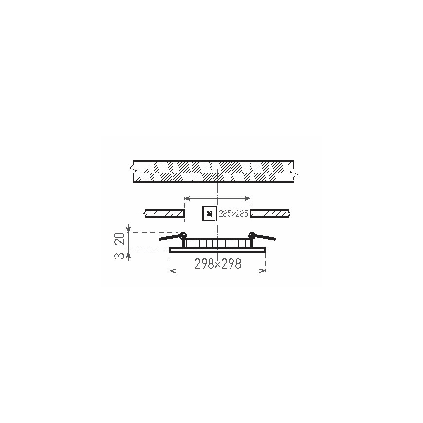 LED Vonios įleidžiamas šviestuvas VEGA LED/24W/230V 3800K 29,8 cm IP44