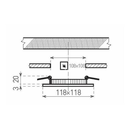 LED Vonios Įleidžiamas šviestuvas VEGA LED/6W/230V 2800K 11,8 cm IP44