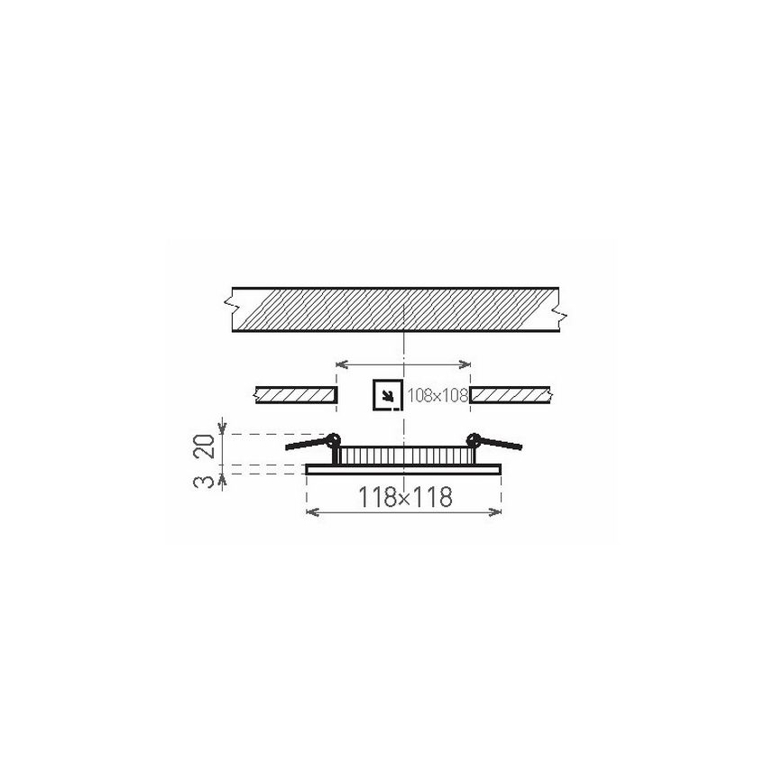LED Vonios Įleidžiamas šviestuvas VEGA LED/6W/230V 2800K 11,8 cm IP44
