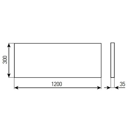 Dimeriuojamas LED vonios kambario įleidžiamas lubų panelis STELLA LED/28/32/36/40W/230V 30x120 cm CRI 90 IP44 balta