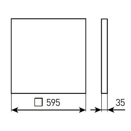 Dimeriuojamas vonios kambario įleidžiamas lubų LED panelis STELLA LED/28/32/36/40W/230V 59,5x59,5 cm CRI 90 IP44 balta