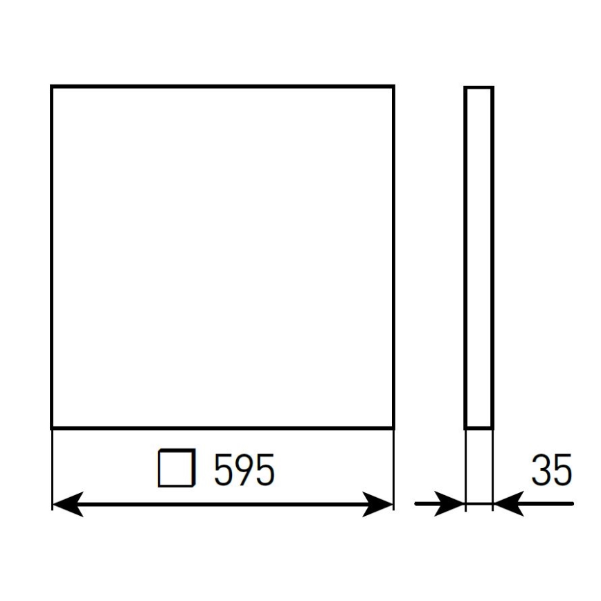 Dimeriuojamas vonios kambario įleidžiamas lubų LED panelis STELLA LED/28/32/36/40W/230V 59,5x59,5 cm CRI 90 IP44 balta