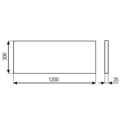 LED dimeriuojama vonios kambario įleidžiama lubų panelė STELLA LED/28/32/36/40W/230V 30x120 cm CRI 90 IP44 balta