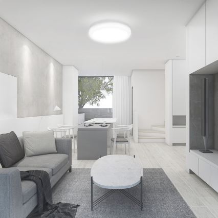 LED vonios kambario lubinis šviestuvas LED/18W/230V 3000K IP44 Ø25 cm baltas