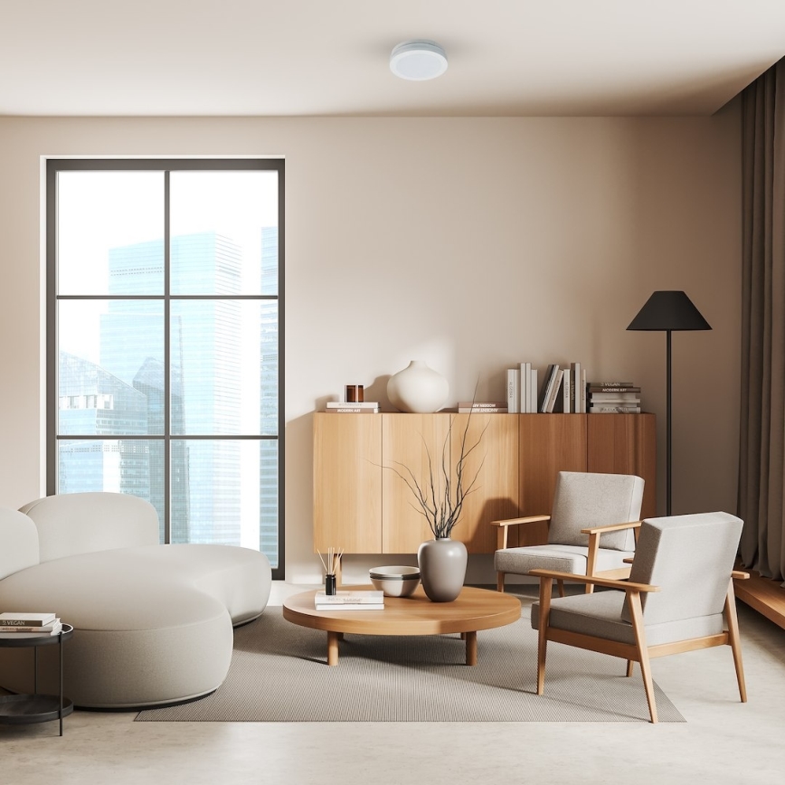 LED vonios kambario lubinis šviestuvas MARLON LED/12W/230V skersmuo 18 cm IP54 baltas