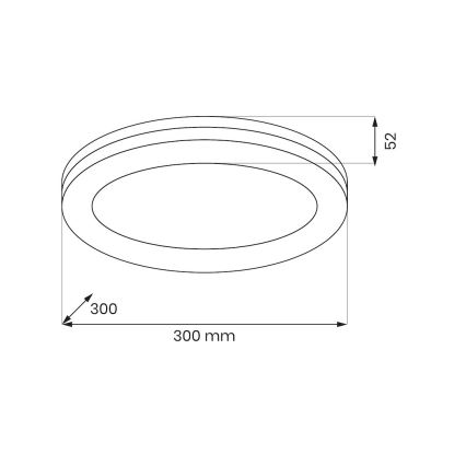 LED vonios kambario lubinis šviestuvas MARLON LED/36W/230V Ø 30 cm IP54 baltas