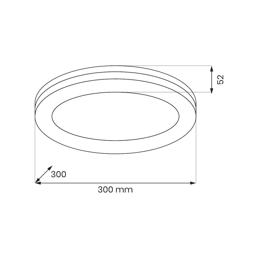 LED vonios kambario lubinis šviestuvas MARLON LED/36W/230V Ø 30 cm IP54 baltas